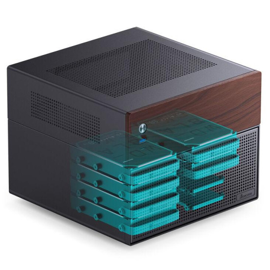 Case Jonsbo N4 NAS, m-ATX, Black