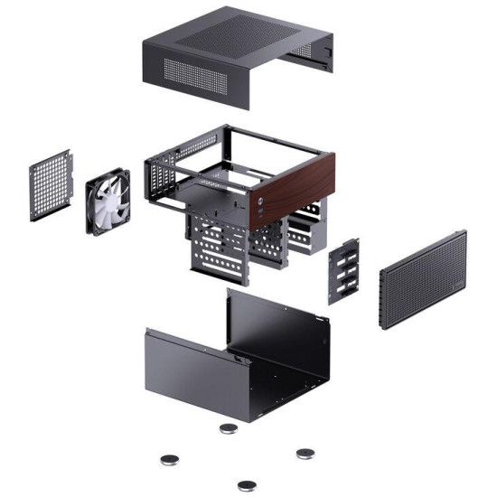 Case Jonsbo N4 NAS, m-ATX, Black