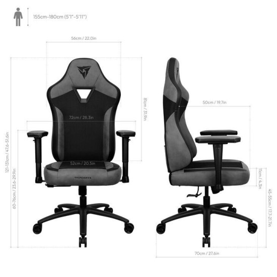 Gaming Chair ThunderX3 EAZE Mesh - Black