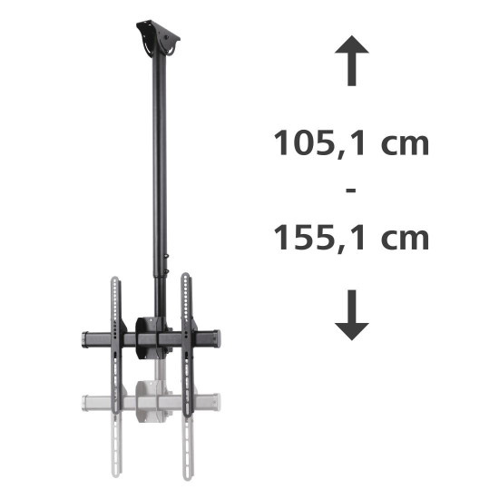 Hama TV Ceiling Mount, Swivel, Tilt, 165 cm (65