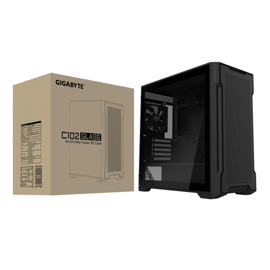 Case Gigabyte C102 Glass Black Mid-Tower