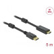 Кабел Delock DisplayPort мъжко - HDMI мъжко, 5 м., 4K 60Hz, Черен