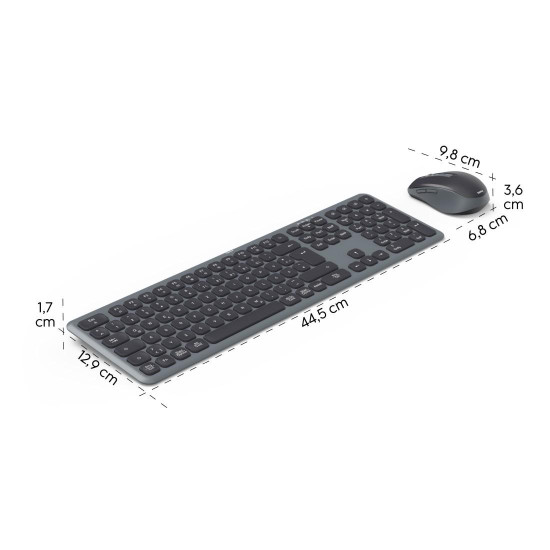 Hama Wireless keyboard and mouse set WKM-550, black 173065