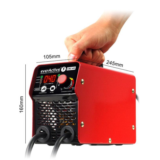 Зарядно токоизправител с инвертор за акумулатори 12V/24V everActive CBC-40  до 40А за UPS, автомобили, мотокари