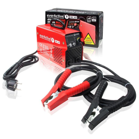 Зарядно токоизправител с инвертор за акумулатори 12V/24V everActive CBC-40  до 40А за UPS, автомобили, мотокари