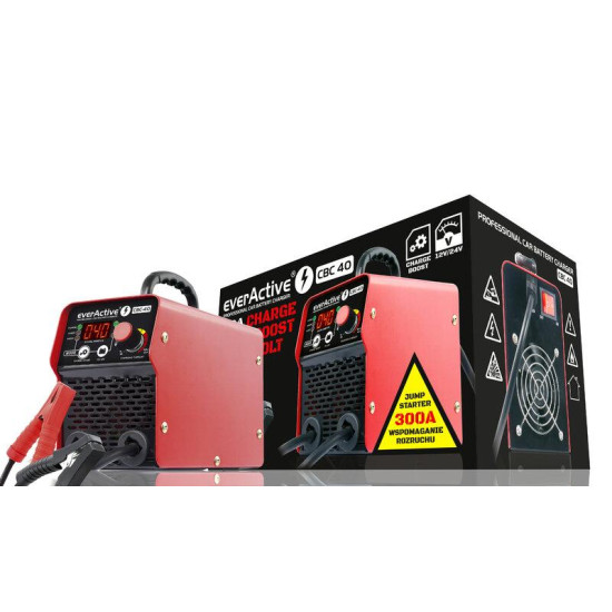 Зарядно токоизправител с инвертор за акумулатори 12V/24V everActive CBC-40  до 40А за UPS, автомобили, мотокари