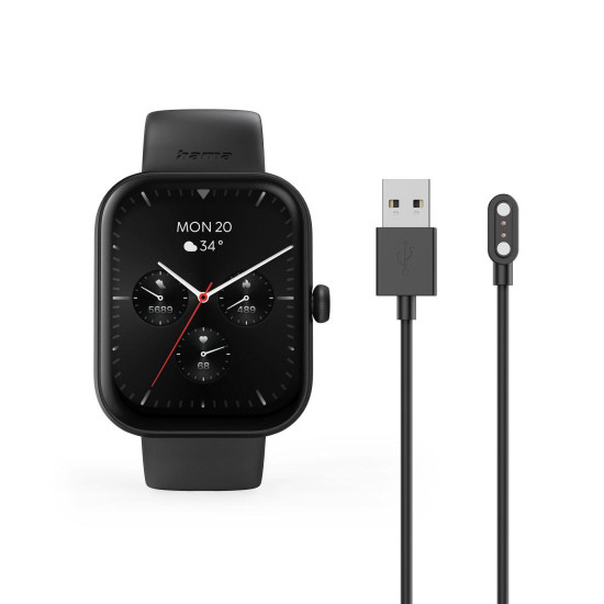 Hama “5000” Smart Watch, Phone Function, Sleep Analysis, Waterproof, 1.65