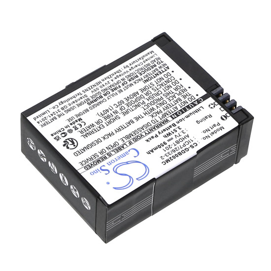 Camera Battery for GO PRO Hero 3; HERO 3 Plus  AHDBT-201  3,7V 950mAh LIIon Cameron Sino