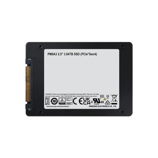 SSD SAMSUNG PM9A3, 2.5”, 3.84 TB, PCIe 4.0, MZQL23T8HCLS-00W7