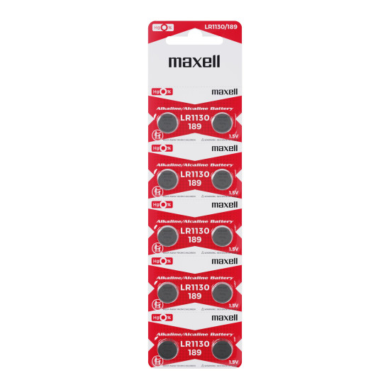 Бутонна алкална батерия MAXELL LR-1130 AG10 1.55V 10 бр./pack  цена за 1 бр.