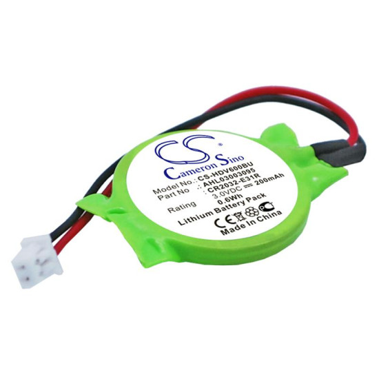 Lithium Button Battery  CMOS Backup CR2032 CS-HDV600BU for laptops HP, Lenovo 3V 200mAh  Cameron Sino