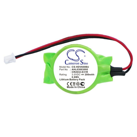 Lithium Button Battery  CMOS Backup CR2032 CS-HDV600BU for laptops HP, Lenovo 3V 200mAh  Cameron Sino