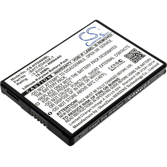 Camera Battery for  barcode scanner Honeywell EDA50   50129589-001   LiPo  3.8V 4000mAh Cameron Sino