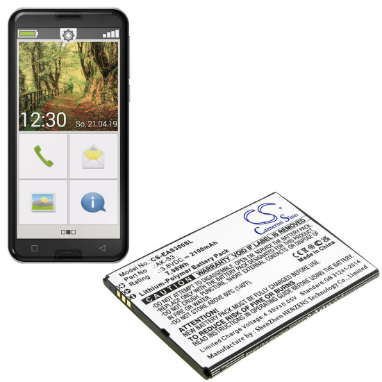 Mobile battery  EMPORIA Smart 3  AK-S3  LiPo 3,8V 2100mAh CAMERON SINO