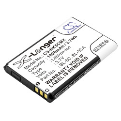 Батерия за мобилен телефон CAMERON SINO BL-5C, за Nokia 105 2700 3110 5130 6230 E50, 3.7V, 1000mAh