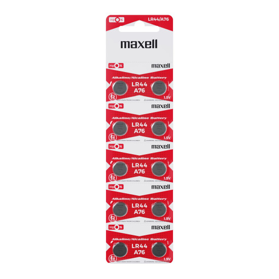 Бутонна микроалкална батерия MAXELL LR-44 /AG13/ 1,55V 10 бр./pack  цена за 1 бр.