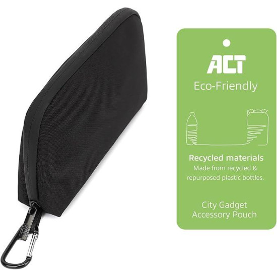 ACT City Accessory Travel Organizer, 24 x 5.50 x 14 cm, 7 compartments, Black