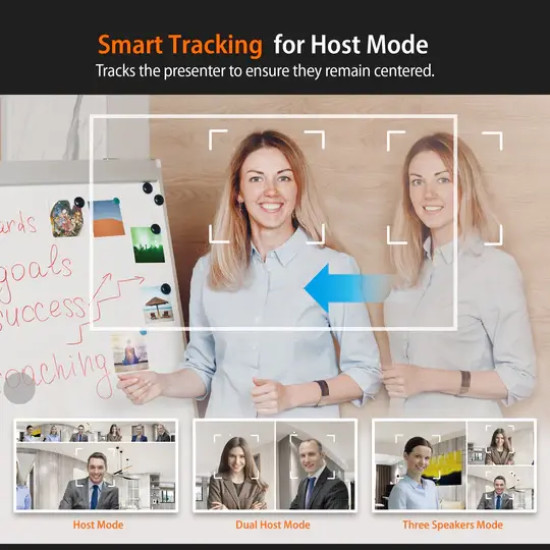 Video conferencing camera, j5create JVU368,360°, Full HD 1080p, USB™ UVC/UAC plug-and-play, HDR, AI function