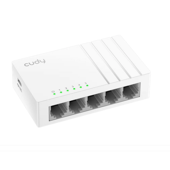 Суич Cudy GS105U, 5 портов, 10/100/1000, Auto-MDI/MDIX, USB-C Port