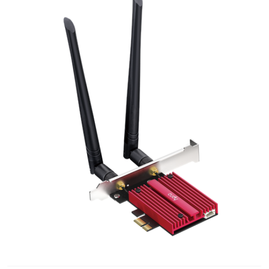 Мрежова карта Cudy WE9300, PCIe, 3-бандов, 5.7 Gbps, 2.8 Gbps, 688 Mbps, WiFi, Bluetooth 5.4