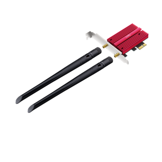 Мрежова карта Cudy WE9300, PCIe, 3-бандов, 5.7 Gbps, 2.8 Gbps, 688 Mbps, WiFi, Bluetooth 5.4