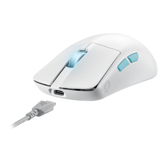 Геймърска безжична мишка ASUS ROG Harpe Ace Aim Lab Edition - White