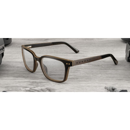 Computer glasses GUNNAR Muir Ebony (wood),  Clear Pro