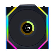 Вентилатор Lian Li UNI FAN SL Wireless LCD Reverse Blade ARGB PWM - 120 mm Черен