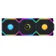 Triple Fan Pack Lian Li UNI FAN SL Wireless LCD ARGB PWM - 120 mm Black