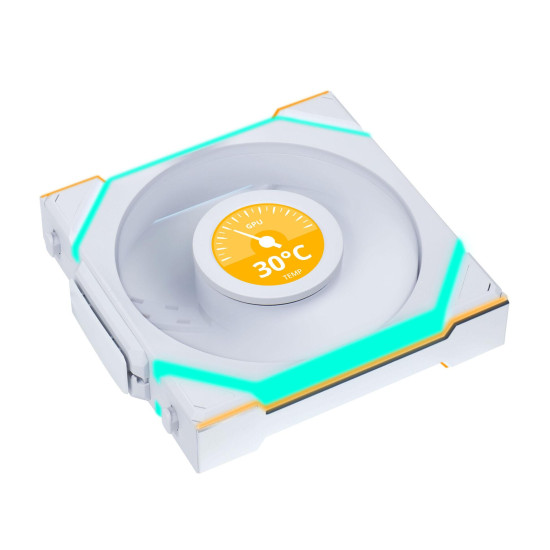 Triple Fan Pack Lian Li UNI FAN SL Wireless LCD ARGB PWM - 120 mm White
