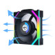 Triple Fan Pack Lian Li UNI FAN SL Wireless LCD ARGB PWM Reverse Blade - 120 mm Black
