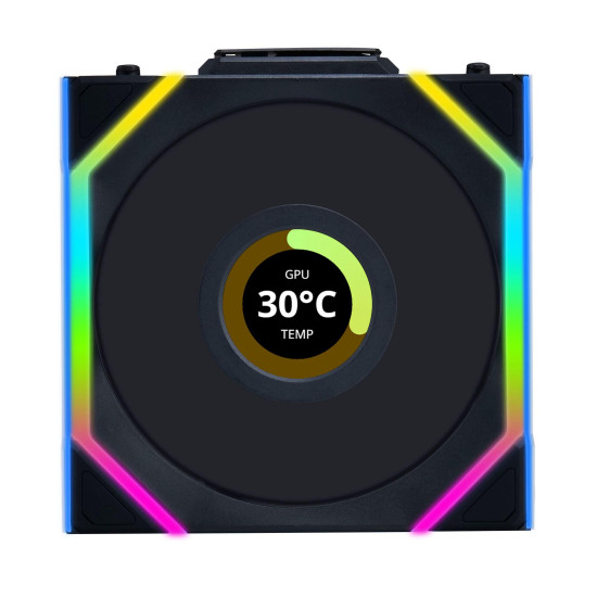 Triple Fan Pack Lian Li UNI FAN SL Wireless LCD ARGB PWM Reverse Blade - 120 mm Black