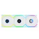 Triple Fan Pack Lian Li UNI FAN SL Wireless LCD ARGB PWM Reverse Blade - 120 mm White