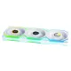 Triple Fan Pack Lian Li UNI FAN SL Wireless LCD ARGB PWM Reverse Blade - 120 mm White