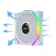 Triple Fan Pack Lian Li UNI FAN SL Wireless LCD ARGB PWM Reverse Blade - 120 mm White
