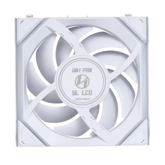 Triple Fan Pack Lian Li UNI FAN SL Wireless LCD ARGB PWM Reverse Blade - 120 mm White