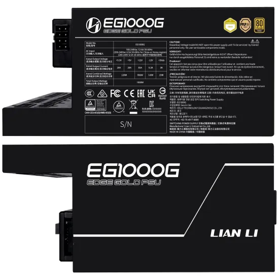 Power Supply Lian Li EDGE 1000W 80+ Gold PCIe 5.1, ATX 3.1 - Black