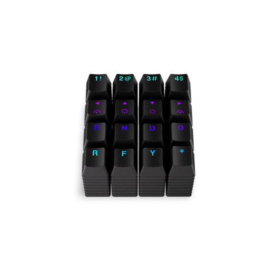Капачки за механична клавиатура ENDORFY - 124 бр PBT - Черно