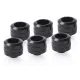 Компресионен фитинг Alphacool Eiszapfen PRO 16mm HardTube Fitting G1/4 - Deep Black (6 бр)