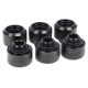 Компресионен фитинг Alphacool Eiszapfen PRO 16mm HardTube Fitting G1/4 - Deep Black (6 бр)