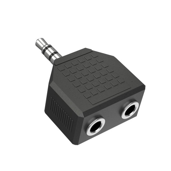 Hama Audio Adapter, 3.5 mm Jack Plug - 2 x 3.5 mm Jack Socket, Stereo