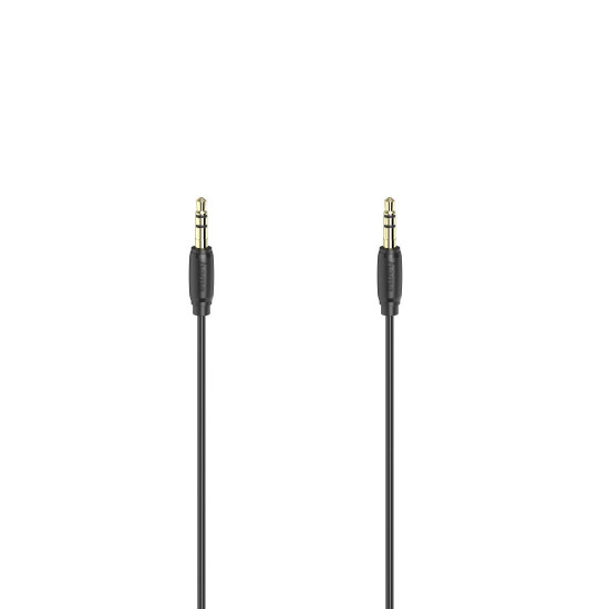 Hama Audio Cable, 3.5 mm Jack Plug - Plug, Stereo, Gold-Plated, Ultra-thin, 0.5
