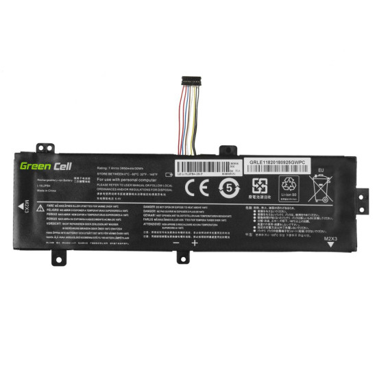 Laptop Battery for  Lenovo L15C2PB3 L15L2PB4 L15M2PB3 L15S2TB0 for Lenovo Ideapad 310-15 IAP 310-15IKB 310-15ISK 510-15IKB 510-15ISK 7,6V 3500mAh  GREEN CELL