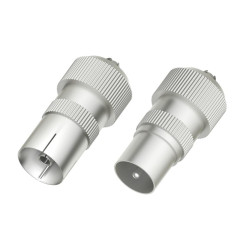 HAMA Коаксиален комплект, мъжко-женско, винтова приставка, метал