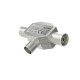 Hama Antenna Splitter, Coax Plug - 2 Coax Sockets, Metal
