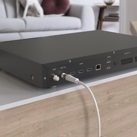 Hama Antenna Cable, Coax Plug - Coax Socket, 1.5 m, 90 dB