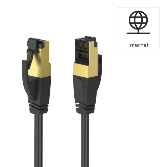 Hama Network Cable, CAT 8, 40 Gbit/s, S/FTP Shielded, Halogen-free, 0.50 m