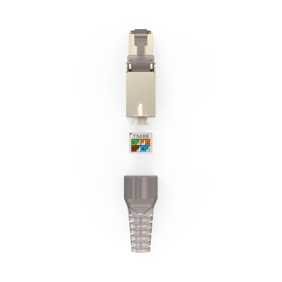 HAMA Комплект мрежови конектори, CAT 6a, 10 Gbit/s, екраниран, инсталиране без инструменти, 5 бр