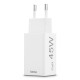 Hama Fast Charger, 1x USB-C, 1x USB-A, Mini Charger, PD, 45 W, white