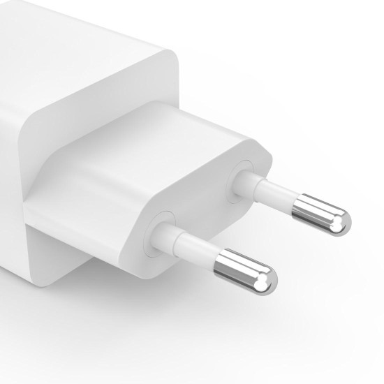 Hama Fast Charger, 1x USB-C, 1x USB-A, Mini Charger, PD, 30 W, white